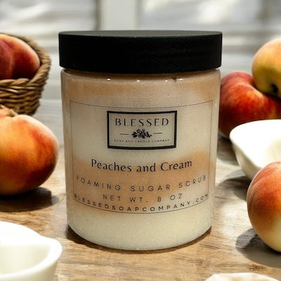 Peaches and Cream Foaming Sugar Scrub