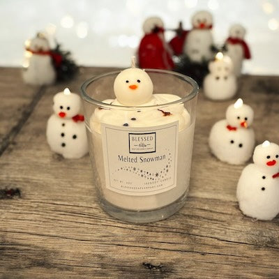 Melted Snowman Candle