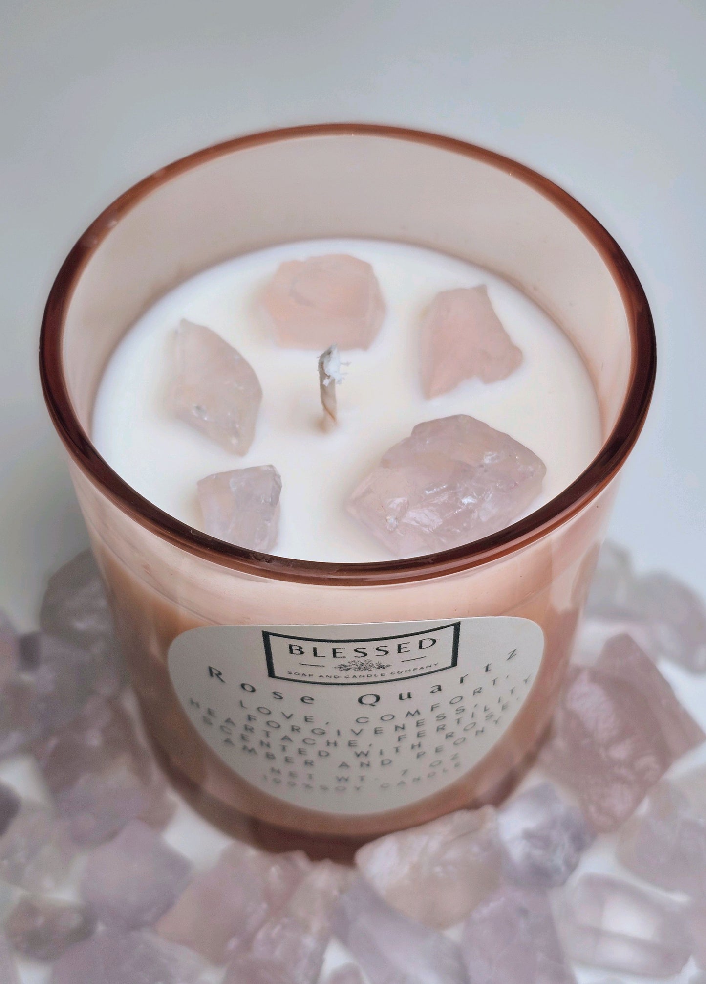 Rose Quartz Candle