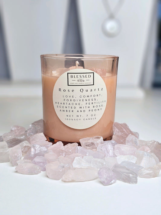 Rose Quartz Candle